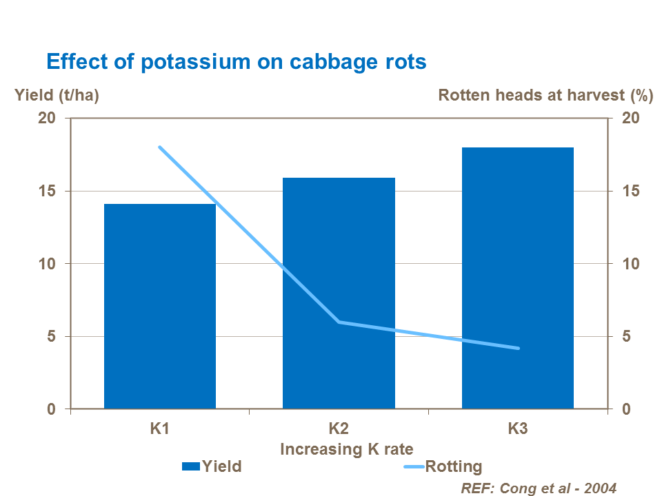 Potassium in leafy brassicas
