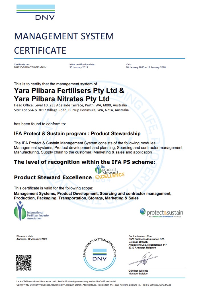 Product Stewardship Certification 2022